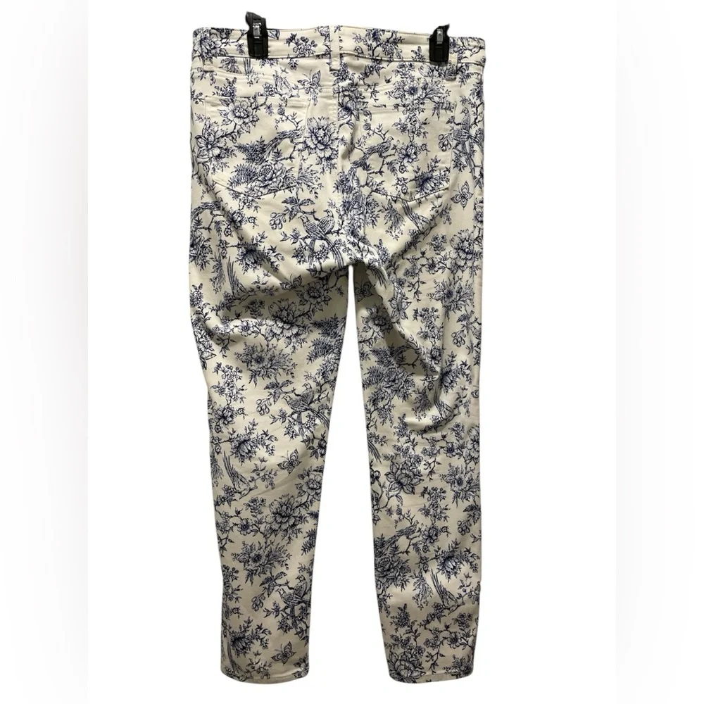 Talbots Blue and White Floral Ankle Jeans - Picture 2 of 5